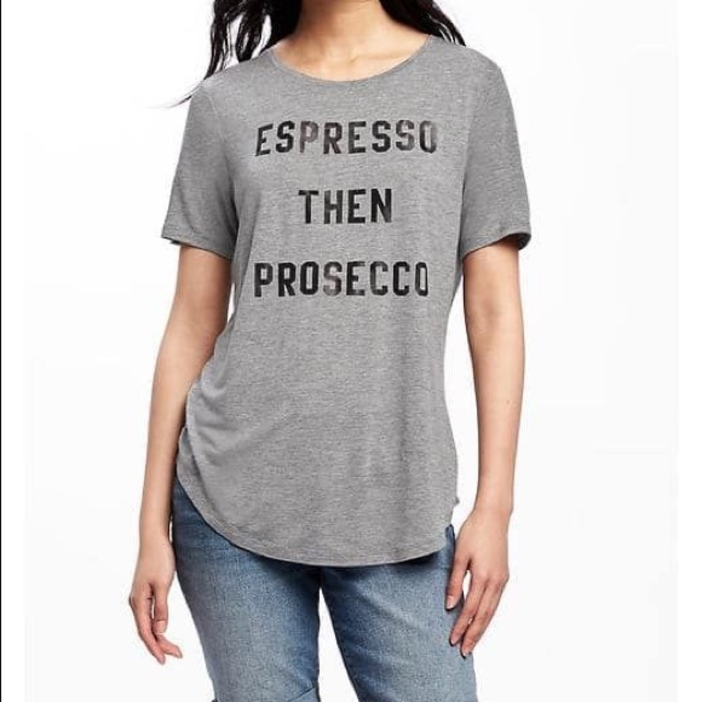 ☕️Espresso then Prosecco 🥂 Active Old Navy tee